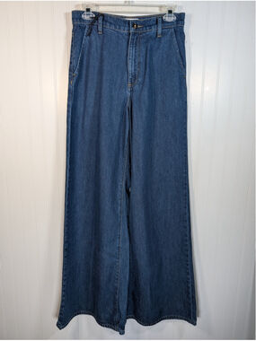 PAIGE Cameron High Waist Wide Leg Trouser Jeans Splendor Blue Size 25 32 Inseam